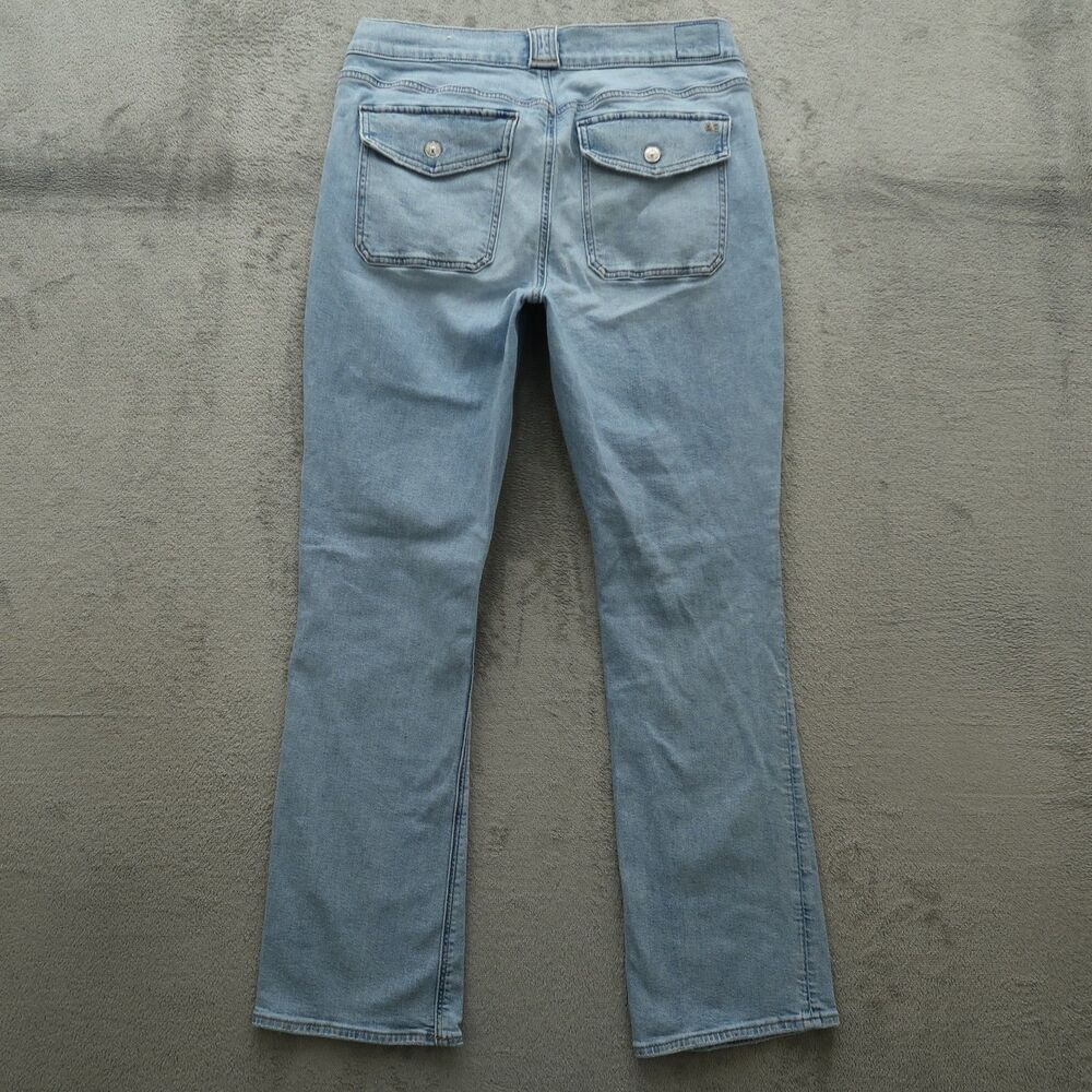 American Eagle Jeans Women's 14 Low-Rise 90s Skinny Kick 31.5" Inseam Distressed